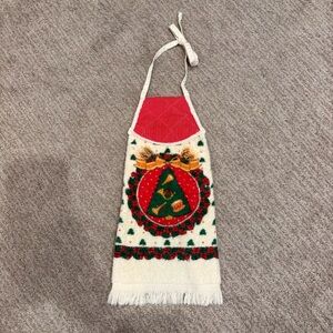 Vintage Christmas Tree Hanging Hand Dish Towel